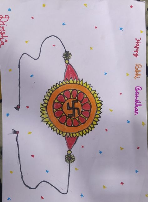 Rakshabandhan drawing rakhi Rakhi Drawing For Kids, Rakhi Drawing, Time Pass, Canvas Painting Designs, Painting Designs, Clothing Hacks, Drawing For Kids, Paint Designs, To Draw