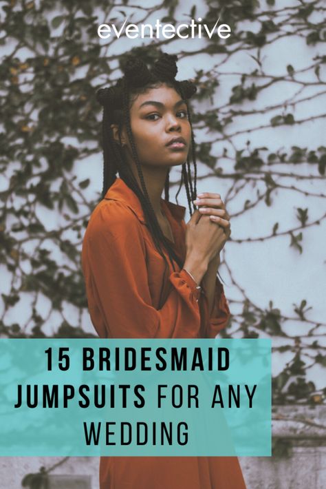 15 Bridesmaid Jumpsuits for Any Wedding - Cheers and Confetti Blog by Eventective Tomboy Bridesmaid Outfit, Bridesmaid Jumpsuit Wedding, Bridesmaid Rompers, Alternative Bridesmaid, Bridesmaid Jumpsuit, Outdoor Beach Wedding, Patterned Bridesmaid, Wedding Cheers, Jumper Suit