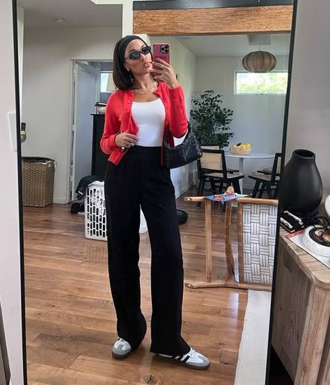 OUTFIT INSPIRATION6 DAYS AGO 6 Stylish Outfit Formulas From Instagram I Can't Wait to Re-Create This Winter Major inspo ahead. Fitted Cardigan Outfit, Midi Dress Chic, Outfit Formulas, Red Cardigan, Cardigan Outfits, Stylish Outfit, Red Midi Dress, Todays Outfit, Red Outfit