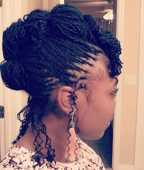 Sisterlocks Mohawk, Updo Sisterlocks Locs Styles, Sisterlock Wedding Hairstyles, Sister Locs Wedding Styles, Sisterlocks Wedding Hairstyles, Sister Locks Updo Hairstyles, Sisterlocks Styles Updo Wedding, Micro Locs Updo Styles, Micro Loc Hairstyles For Women