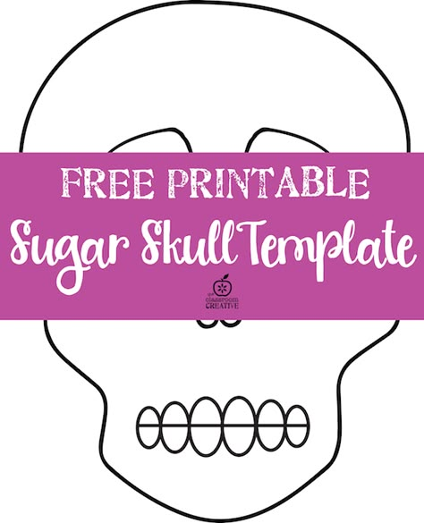 Free printable Day of the Dead templates. There is a blank one included too! The perfect project to pair line and shape! Sugar Skull Template, Guitar Stencil, Sugar Skull Stencil, Sugar Skull Crafts, Sugar Skull Drawing, Skull Template, Skull Crafts, Skull Coloring Pages, Day Of The Dead Skull