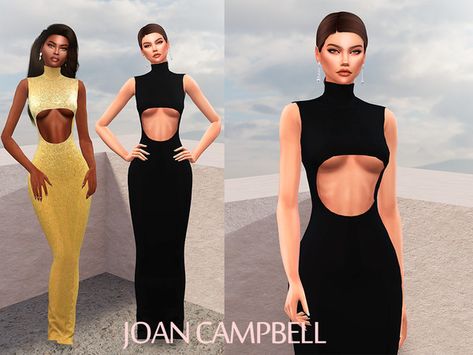 Sims 4 Cc Clothes High Fashion, Sims 4 Joan Campbell Cc, Joan Campbell Sims 4 Cc, Sims 4 Cc Hot Clothes, Joan Campbell Sims 4, Ariana Dress, Sims 4 Female Cc, Cc Shopping, The Sims 4 Packs