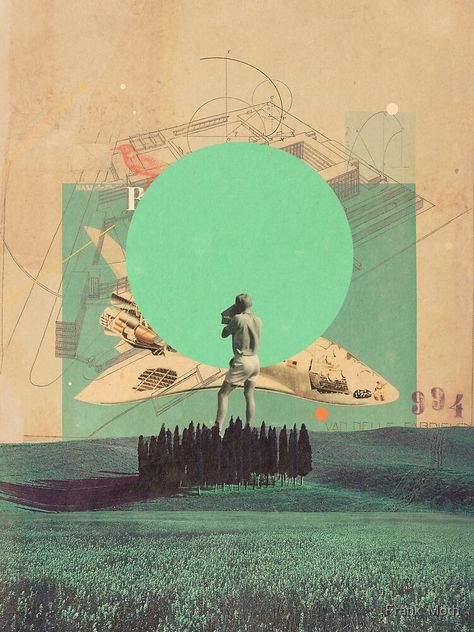 "Hopes in Range" by Frank Moth | #Redbubble  // I can feel You in the smallest of moments when all my Hopes seem Lost. //  Find it here: https://www.redbubble.com/people/frankmoth/works/41745403-hopes-in-range?asc=u  #frankmoth #digitalart #vintage #collage #retro #child #landscape #surreal #surrealism #green #pastel #beige #sepia #camera #photographer #architecture #space #summer #fall #art #popart #nature #orange #romantic Moth Artwork, Collage Composition, Composition Examples, Retro Collage, Moth Art, Art Composition, Illustration Board, Frank Moth, Beautiful Collage