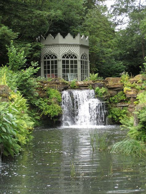 Crenellation Garden Uk, Garden Structures, Garden Shed, Dream Garden, Garden Room, Water Garden, Architecture Building, In The Woods, Amazing Gardens