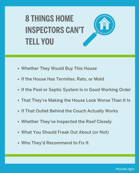 Home buyers: What’s included in a home inspection may not be as important as what isn’t. Discover eight surprising things home inspectors can’t say. House Hunting Checklist, Inspection Checklist, Roof Inspection, Thumbs Down, Real Estate Advice, Home Buying Tips, Septic System, Home Inspector, Home Inspection