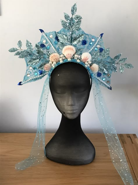 Ocean Headpiece, Ocean Theme Costume, Ocean Costume, Fish Costumes, Mermaid Belt, Mermaid Headdress, Mermaid Headpiece, Mermaid Crowns, Mermaid Costume Diy