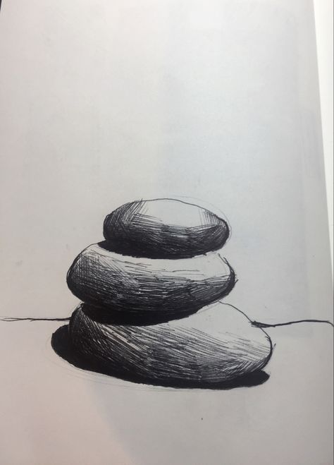 Fait avec un stylo avec des achures #stylo #dessin #galets Stone Sketch Drawing, 3d Forms Drawing, How To Draw A Rock, Pebble Drawing, Stone Sketch, Rock Sketch, Draw Rocks, Stones Drawing, Ocean Posters