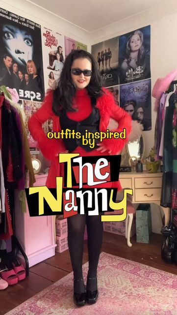 ellie addis on Instagram: "wait until the end for a surprise 🎹… finally outfits inspired by fran fine from the nanny!! @thenannytv @officialfrandrescher 🖤 #thenanny #franfine #frandrescher #90sfashion" Fran The Nanny Costume, The Nanny Hair Tutorial, Nanny Fran Halloween Costume, The Nanny Hair, Fran Fine Hair Tutorial, The Nanny Halloween Costume, The Nanny Outfits Fran Drescher, The Nanny Inspired Outfits, Fran Fine Costume