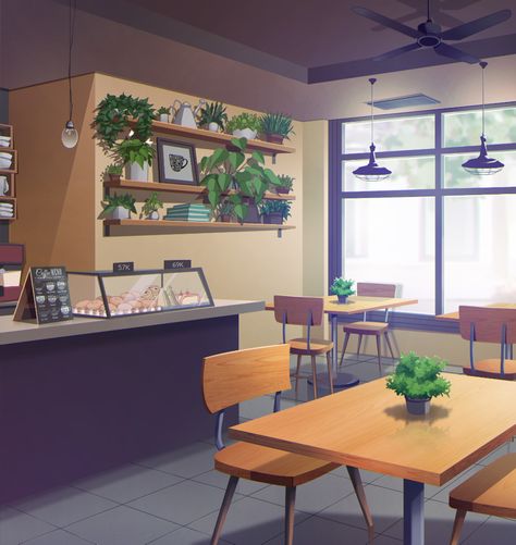 Artstation Background, Cafe Background, Restaurant Pictures, Frame Illustration, Episode Interactive Backgrounds, Episode Backgrounds, Background Art, Animation Background, House Room