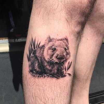 Wombat Tattoo, Aboriginal Tattoo, Australia Tattoo, Animal Sleeve, Nature Tattoo, Tattoo Sleeves, Black Ink Tattoos, Nature Tattoos, Beautiful Animals