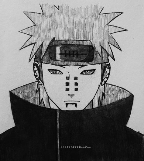 Yahiko pain akatsuki sketch Pain Sketch, Sketch Naruto, Pain Yahiko, Naruto Pain, Pain Naruto, Naruto Fanart, Naruto Drawings, Weird Art, Paint Ideas