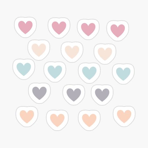 Pastel Stickers Aesthetic, Pastel Stickers Printable, Pastel Printable Stickers, Cute Pastel Stickers Printable, Aesthetic Pastel Stickers, Pastel Purple Stickers Printable, Achievement Board, Pastel Heart Emoji, Hearts Stickers Printable