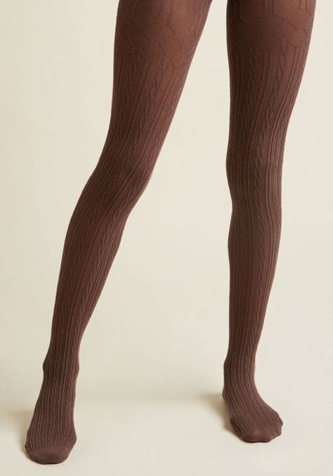 Knit Motif, Tan Tights, Cable Knit Tights, Brown Tights, Campus Style, Knit Tights, Mens Tights, Opaque Tights, Fashion Tights