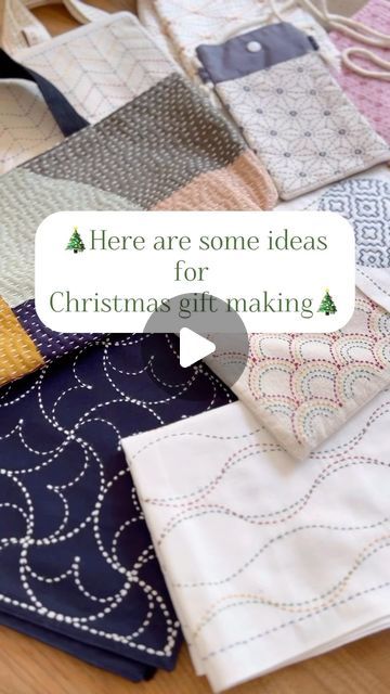 Sashiko Christmas, Sashiko Stitching, Gift Making, Sashiko Embroidery, Some Ideas, Shibori, Christmas Gift, Stitching, Christmas Gifts