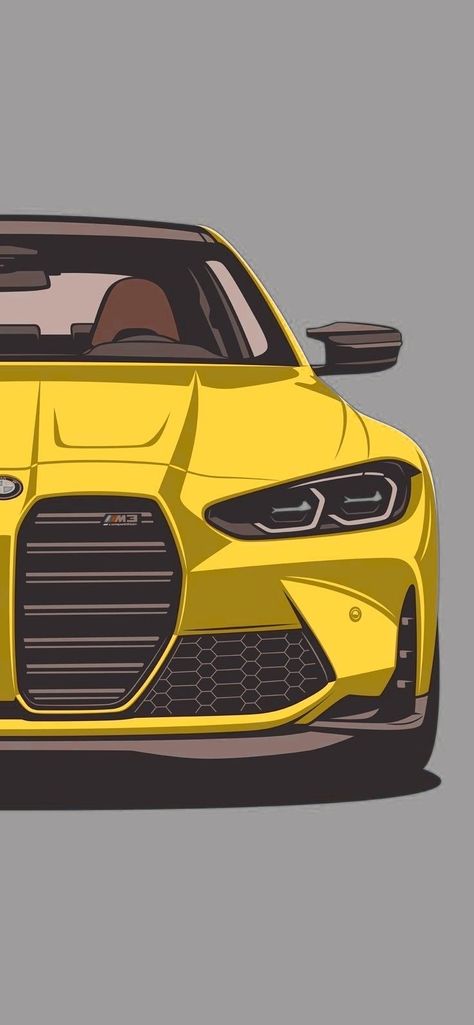 Bmw Art Car Wallpaper, Bmw Art Wallpaper, Bmw M4 Drawing, Bmw Cartoon, Bmw Drawing, Bmw Art, Toyota Supra Mk4, Sports Car Wallpaper, Enduro Motorcycle