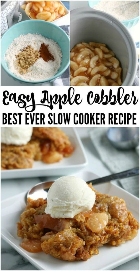 Apple Cobbler Slow Cooker, Apple Crumble Crockpot Recipe, Crockpot Apple Cobbler Easy, Slow Cooker Recipes Thanksgiving, Apple Cobbler Crock Pot, Crock Pot Apple Cobbler, Crockpot Apple Cobbler, Slow Cooker Dessert Recipes, Crockpot Sides