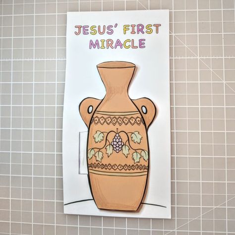 Jesus First Miracle Craft, Jesus Heals Paralyzed Man, Jesus Preschool, Study Craft, Miracles Of Jesus, Bible Story Crafts, Bible Stories For Kids, Bible Images, Sunday School Crafts For Kids