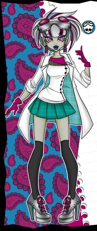 Monster High’s Deanne Attoms, Daughter of a Mad Scientist. Di Mad Scientist Outfit, Di Mad Scientist, Crazy Scientist Oc, Mad Scientist Dti Outfits, Dress To Impress Mad Scientist Theme, Mad Scientist Dress To Impress Outfit, Scientist Aesthetic Outfit, Mad Scientist Outfit, Mad Scientist Art