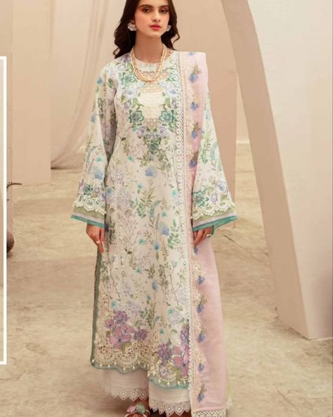 *_ALIF LUXURY LAWN COLLECTION BY AJR COUTURE_* Desi Outfits, Indian Fashion Dresses, Pakistani Outfits, Pakistani Fashion, Indian Fashion, Desi, Lawn, Casual Wear, Fashion Dresses