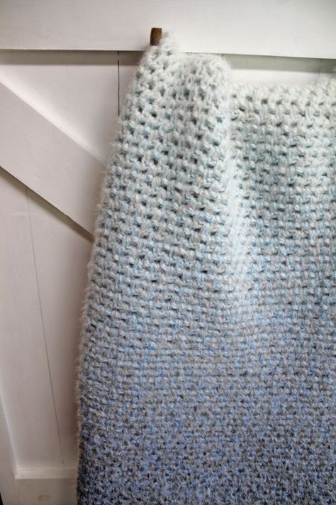 Moss Stitch Crochet Pattern, Ombre Crochet Blanket, Moss Stitch Crochet Blanket, Chunky Crochet Throw Blanket, Moss Stitch Crochet, Chunky Crochet Baby Blanket, Chunky Crochet Throw, Bulky Yarn Crochet, Stitch Crochet Pattern