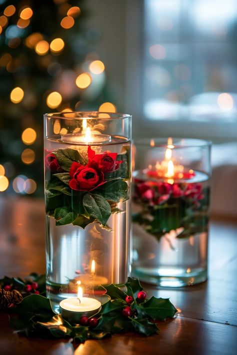 25 Best Christmas Table Centerpieces To Recreate On A Budget Xmas Tables, Winter Wedding Table Centerpieces, Christmas Centre Pieces, Nutcracker Ideas, Christmas Party Centerpieces, Christmas Dining Table Decorations, Yule Decor, Christmas Centrepiece, Banquet Centerpieces