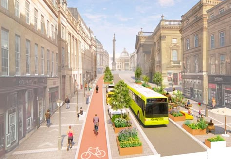 Parking Cull And Pocket Parks For England’s Finest Street As Newcastle Plans Post-Pandemic Future Streetscape Design, Urban Analysis, Walkable City, New Urbanism, Urban Design Concept, Urban Design Plan, Pocket Park, Landscape And Urbanism, Walking Street