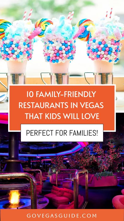 We’ve handpicked these family-friendly restaurants in Las Vegas based on factors like affordability, portion sizes, a fun theme, and kids menu specials! Best Food In Las Vegas, Vegas For Kids, Kid Friendly Las Vegas, Restaurants In Vegas, Las Vegas Family Vacation, Las Vegas Eats, Las Vegas With Kids, Restaurants In Las Vegas, Vegas Restaurants