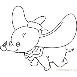 Dumbo Setting Coloring Page for Kids - Free Dumbo Printable Coloring Pages Online for Kids - ColoringPages101.com | Coloring Pages for Kids Baby Dumbo, Printables Kids, Free Kids, Mom And Baby, Looking Up, Printable Coloring Pages, Coloring Pages For Kids, Free Printables, Line Art