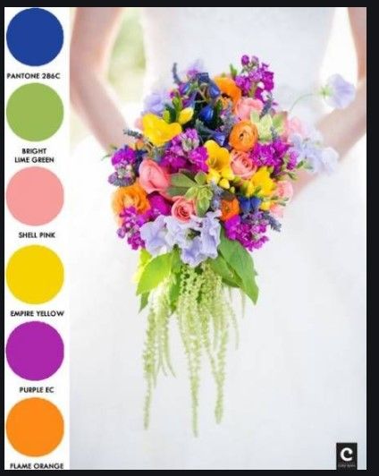 Wedding Flowers Bright, Bright Color Decor, Bright Wedding Colors, Boda Mexicana, Bright Wedding, Wedding Palette, Wedding Flower Decorations, Trendy Flowers, Wedding Color Palette