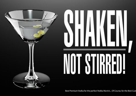 James Bond’s Martini Vodka Martinis, Shaky Hands, British Books, Shaken Not Stirred, Premium Vodka, Picture Mix, Vodka Martini, December 13, Critical Thinking Skills