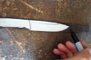 Homemade Knife From a File : 22 Steps (with Pictures) - Instructables Homemade Knife, Knife Ideas, Bear With Me, Belt Sander, Cut Out Shapes, Push Pins, Knife Handles, I Can Change, Angle Grinder