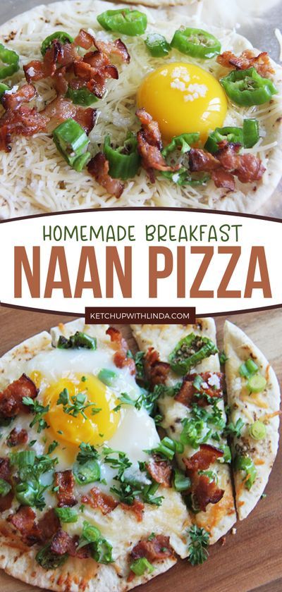 Breakfast Naan, Pizza Naan, Happy Breakfast, Homemade Naan, Recipes With Naan Bread, Naan Pizza, Naan Recipe, Breakfast And Brunch, Naan Bread