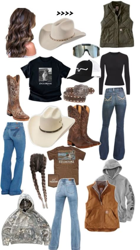 Cute Country Fits, Country Outfit Ideas, Cowgirl Fits, Country Western Outfits, Cute Western Outfits, Country Outfits Women, Country Girl Outfits, Western Outfit Ideas, Granola Outfits