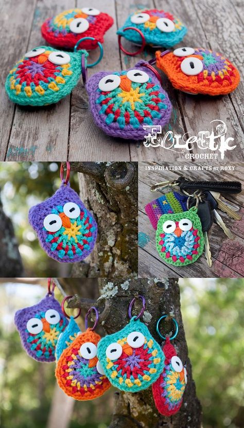 Penanda Buku, Crochet Owls, شال كروشيه, Pola Amigurumi, Crochet Owl, Owl Crafts, Owl Ornament, Haken Baby, Owl Patterns