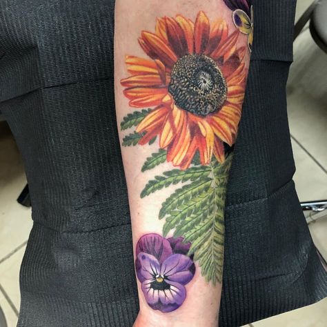 Added some little pansy and Johnny jump up babies to this floral piece today. Thanks for the fun morning Christie! #eternalink #tattoo… Johnny Jump Up, Tattoo Artist, Pansies, Flower Tattoo, Tattoos, Flowers, Floral, Instagram