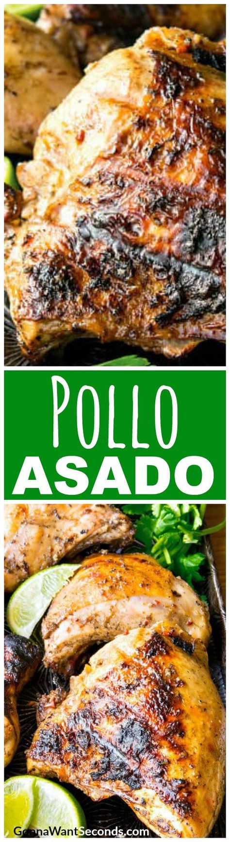 Our Pollo Asado Recipe utilizes a flavor-packed marinade to create an authentic Mexicano grilled chicken perfect for eating as an entree or as a filling in tacos. We also list oven instructions as well. So al carbon or el horno our Pollo Asado will put a Mexican spin on your next chicken dinner! #Marinade #Recipe #Tacos #Mexicano #Chicken #Pollo #Asado #AchiotePaste #Horno #AlCarbon #Oven #Crockpot #Grilled #Dinner #Leftover #Authentic #Thighs #Tortillas #Food Mexican Pollo Asado Recipe, Pollo Asado Recipe, Asado Recipe, Roasted Recipes, Chicken Pollo, Southwestern Recipes, Bbq Parties, Spring Meals, Yummy Bites