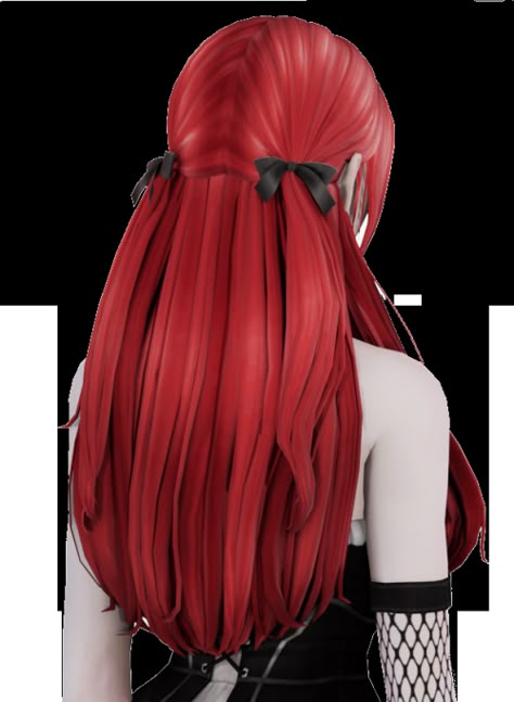 Pigtail Sims 4 Cc, Ts4 Pigtails, Super Long Hair Sims 4 Cc, Sims 4 Cc Hair With Bow, Sims 4 Long Pigtails, Sims 4 Hair Pigtails, Sims 4 Cc Egirl Hair, Sims 4 Cc Half Dyed Hair, Sims Red Hair