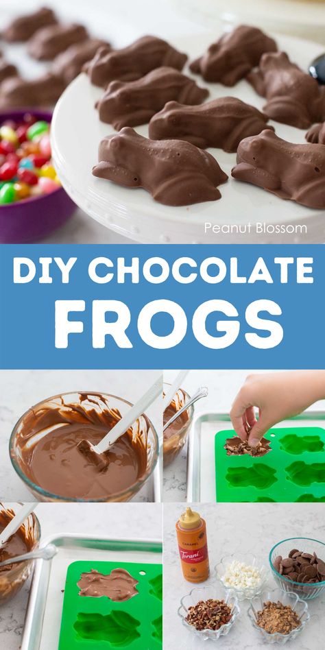 Harry Potter Desserts From The Movie, Chocolate Frog Recipe, Harry Potter Chocolate Covered Pretzels, Diy Chocolate Frogs Harry Potter, Harry Potty Food Ideas, Harry Potter Birthday Party Foods, Harry Potter Candy Recipes, Teenage Harry Potter Party, Harry Potter Date Night Ideas Movie Marathon