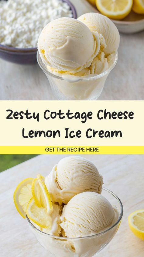 Indulge in the delightful flavors of cottage cheese lemon ice cream with this easy homemade recipe. The tangy essence of fresh lemons combined with the creamy texture of cottage cheese creates a unique and refreshing frozen treat that is perfect for any sunny day. Whether you're hosting a summer BBQ or simply looking to cool off, this delicious dessert will surely satisfy your sweet tooth.

Ingredients
1 cup cottage cheese
1 teaspoon lemon zest
1 1/2 tablespoons lemon juice
2 tablespoons pure ma Cottage Cheese Peach Ice Cream, Lemon Cottage Cheese Ice Cream, Low Carb Cottage Cheese Ice Cream, Lemon Cottage Cheese Dessert, Ninja Creami Recipes With Cottage Cheese, How To Make Cottage Cheese Taste Better, Cottage Cheese Ice Cream Recipe, Lemon Ice Cream Recipe, Cottage Cheese Dessert Recipes