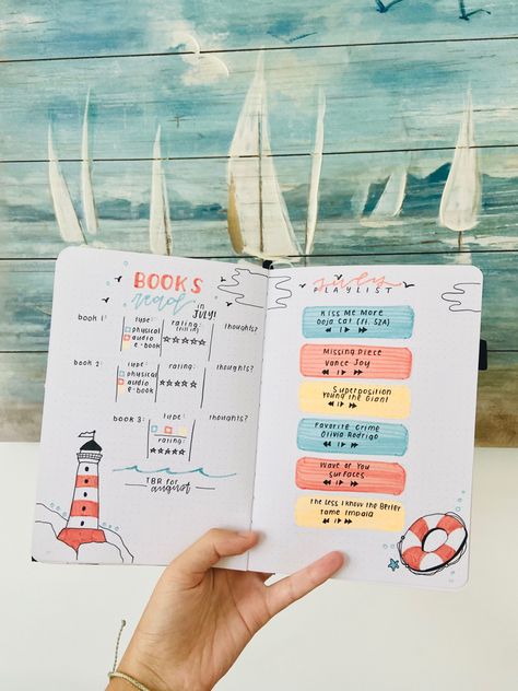 #bulletjournaling #bulletjournalideas #july #amandarachlee #summer #planning #journal #photography July Reading Journal Spread, July Book Journal Spread, July Reading Journal, Summer Journal Aesthetic, Summer Journal Ideas, Bullet Journal Reading List, Summer Journaling, 2025 Journal, Journal Photography