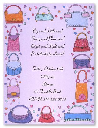 Kitty Party Invitation, Best Birthday Party Ideas, Ideas For Birthday Party, Kitty Party Themes, Party Ideas For Girls, Wedding Anniversary Greetings, Purse Decorations, Birthday Decorations For Men, Kitty Party Games