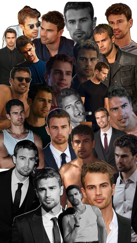 Theo James Collage, Divergent Wallpaper, Smash Board, Divergent Fandom, Theo James, Man Candy, Divergent, Beautiful Photo, Couple Goals