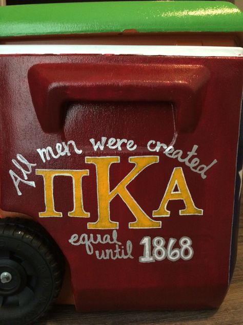 Pike cooler Pike Formal Cooler, Pike Cooler Ideas Fraternity, Pike Frat Cooler, Frat Formal Coolers, Pike Cooler, Pike Fraternity, Mountain Weekend Cooler, Painted Fraternity Coolers, Frat Shirts