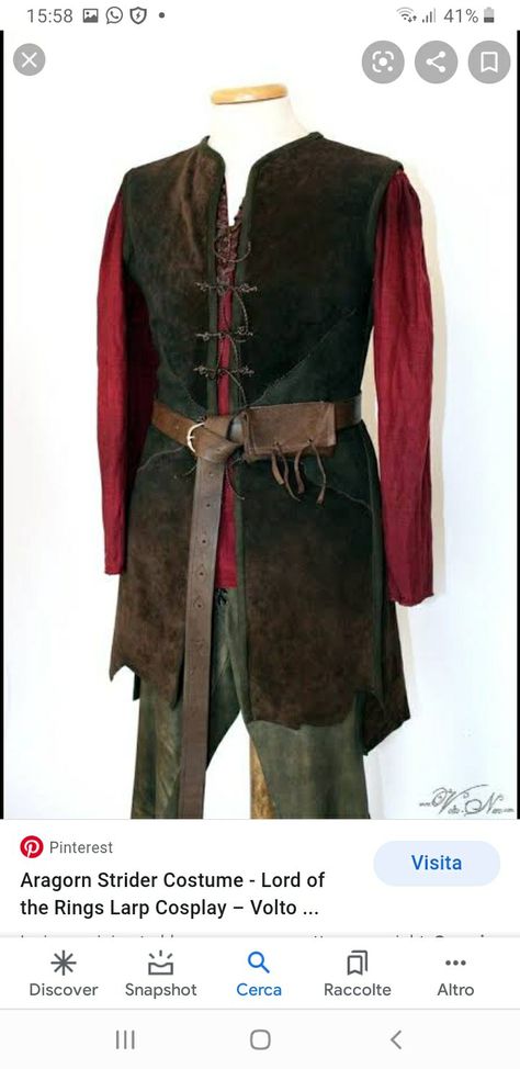 Ithilien Ranger, Aragorn Cosplay, Aragorn Costume, Aragorn Strider, Empire Larp, Larp Ideas, Comic Con Costumes, Ren Faire Costume, Couples Halloween Outfits