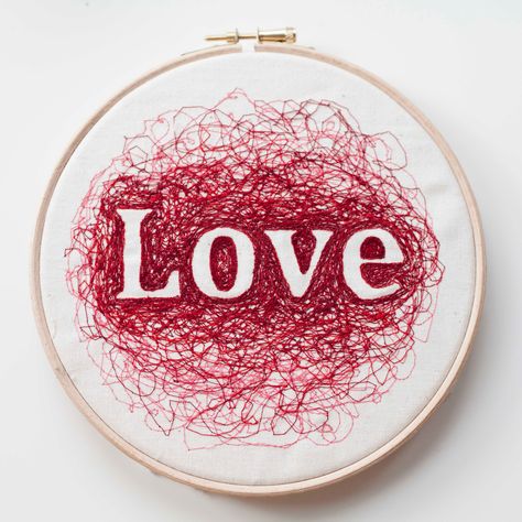 Embroidery and typography, Love Text Embroidery Ideas, Embroidery Typography, Typography Embroidery, Love Letras, Embroidery Letter, Embroidery Lessons, Typography Love, Typography Lettering, Hoop Embroidery