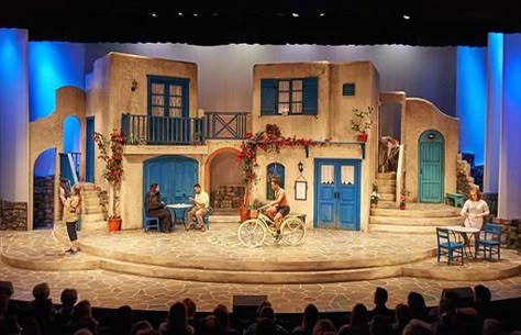 Mamma Mia House, House Design Trends, Jewelry Store Design, Set Design Theatre, Stage Set Design, Doll House Crafts, Christmas Shows, Theatre Design, Mama Mia