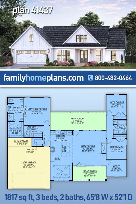 3 Bed 2 Bath Floor Plans Home, Farm Homes Country 3 Bed Room, Back Split House Floor Plans, 3 Bedroom Floor Plans With Garage, 3 Bed 2.5 Bath Open Floor Plans, 3 Bedroom Home Floor Plans One Level, Budget Friendly House Plans, Floor Plans Traditional, Closed Kitchen Floor Plans