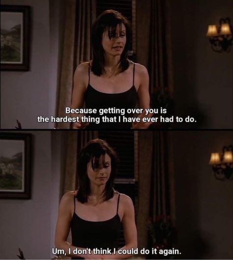 Monica And Richard, Movies Lines, Friends 1994, Friends Scenes, Friends Episodes, Favorite Movie Quotes, Ross Geller, Romantic Movie Quotes, Friends Moments