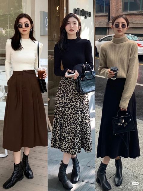 Petite Asian Fashion, Styling Skirts, Aesthetics Outfits, Fall Aesthetics, Aesthetic Fall Outfits, Fall Outfits Ideas, Korean Outfit Street Styles, Korean Casual Outfits, Korean Girl Fashion