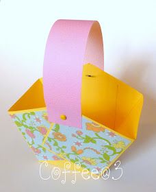 Easter Basket Template, Paper Easter Basket, May Baskets, May Day Baskets, Easter Baskets To Make, Easter Basket Crafts, Card Basket, Basket Tutorial, Easter Arts And Crafts